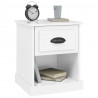 Mesa cabeceira 39x39x47.5cm derivados madeira branco brilhante 4
