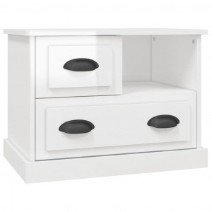 Mesa de cabeceira 60x39x45 cm branco brilhante H