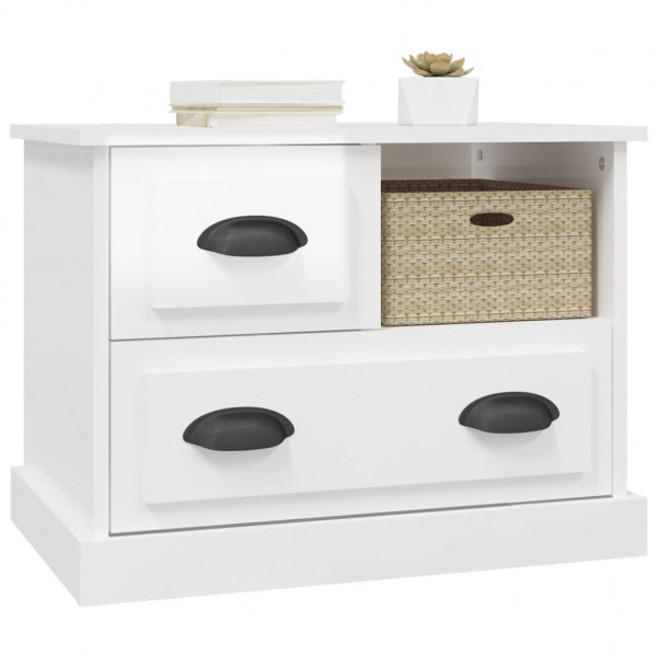 Mesa de cabeceira 60x39x45 cm branco brilhante M 4