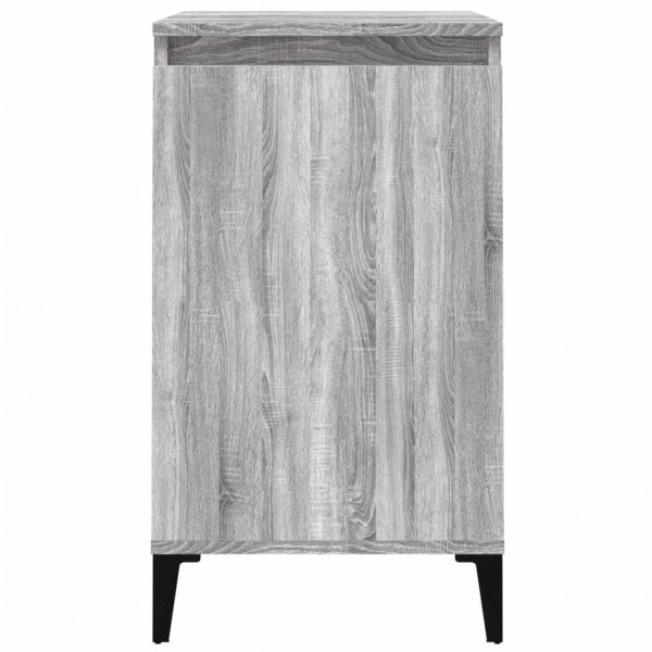 Mesita de noche madera contrachapada gris Sonoma 40x35x70 cm M 5