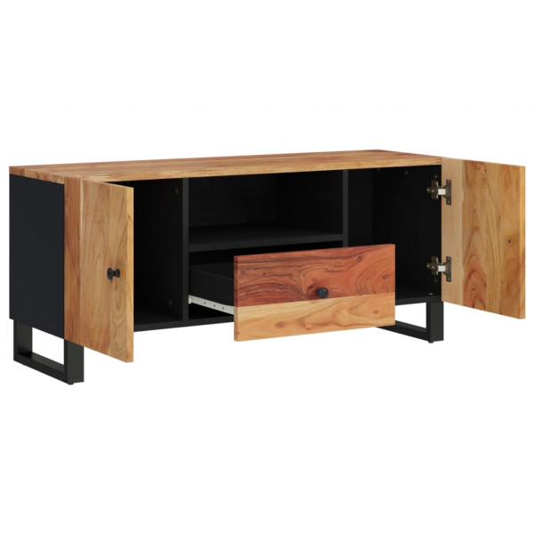 Mueble de TV madera acacia y madera contrachapada 105x33.5x46cm M 3