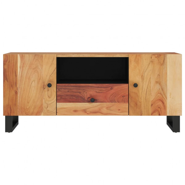 Mueble de TV madera acacia y madera contrachapada 105x33.5x46cm M 4