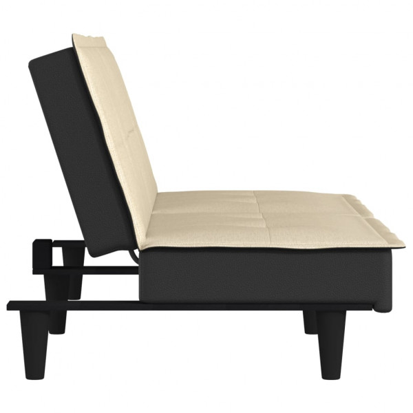 Sofá-cama tecido creme M 5