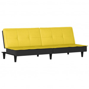 Sofá-cama tecido amarelo-claro H