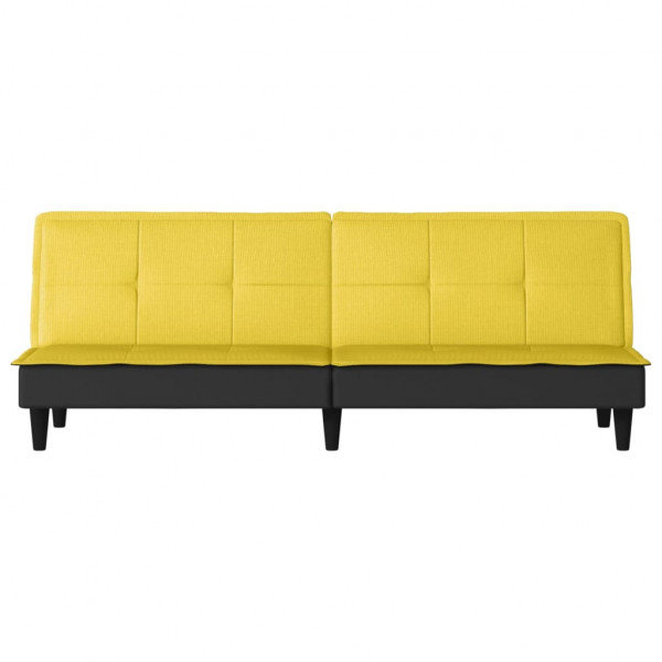 Sofá cama de tela amarillo claro M 4