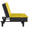 Sofá cama de tela amarillo claro 5