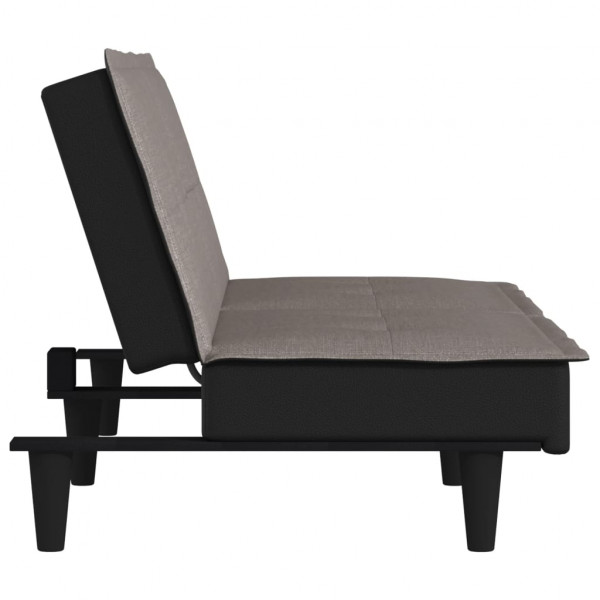 Sofá cama de tela gris taupe M 5