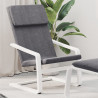 Sillón de relax de tela gris oscuro 1