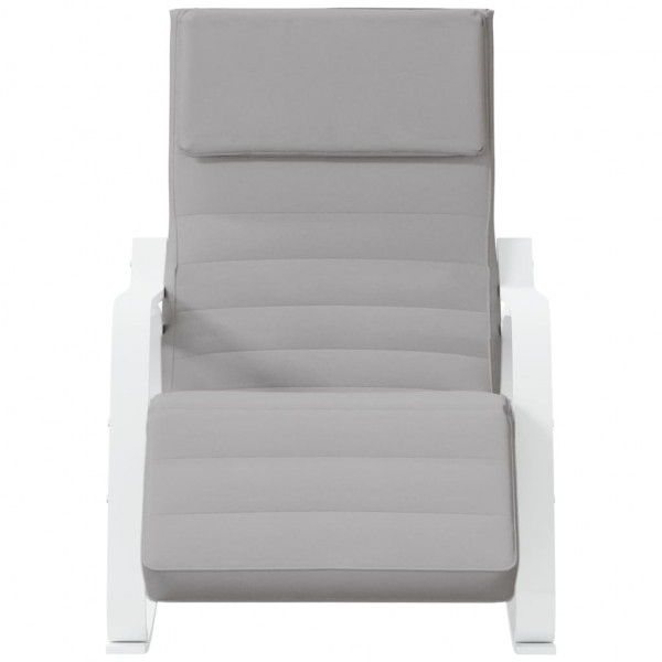 Silla mecedora de tela gris claro M 2