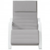 Silla mecedora de tela gris claro 2