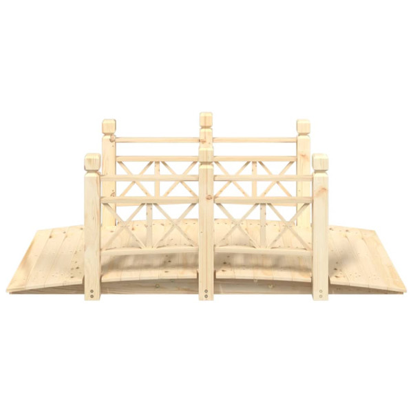 Ponte de jardim com corrimões 150x67x56 cm abeto maciço M 3