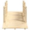 Puente de jardín con barandillas madera de abeto 150x67x56cm 4