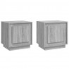 Mesas cabeceira 2pcs 44x35x45cm derivados madeira cinza sonoma 2