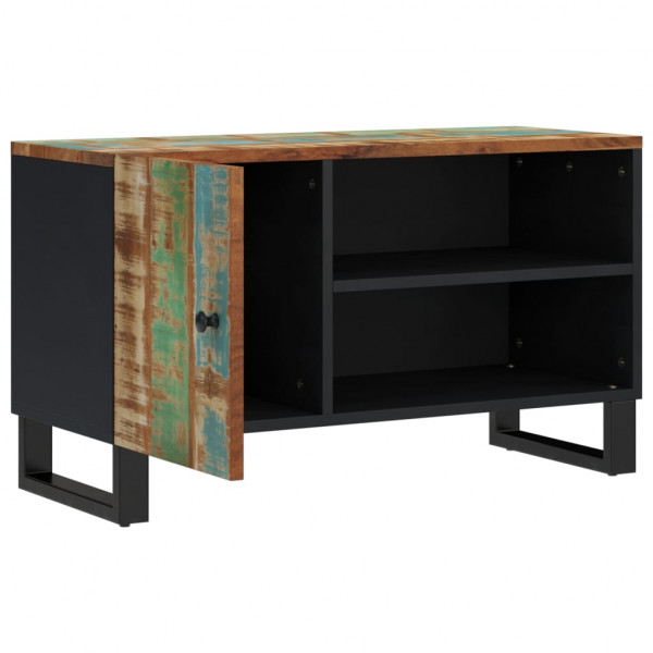 Mueble de TV madera reciclada y madera contrachapada 80x33x46cm M 3