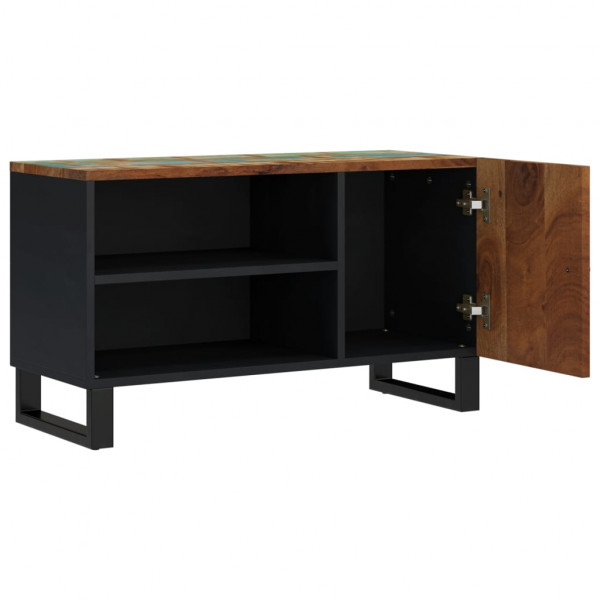 Mueble de TV madera reciclada y madera contrachapada 80x33x46cm M 4