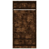 Armario madera contrachapada color roble ahumado 100x50x200 cm 5