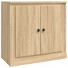 Aparador de madera contrachapada roble Sonoma 70x35.5x67.5 cm 2