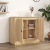 Aparador de madera contrachapada roble Sonoma 70x35.5x67.5 cm 3