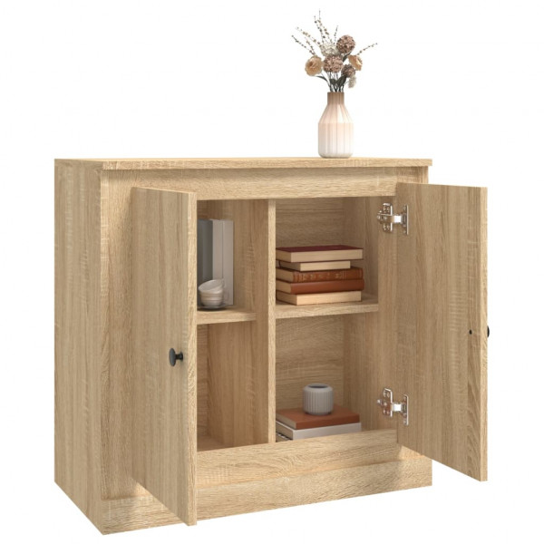 Aparador de madera contrachapada roble Sonoma 70x35.5x67.5 cm M 5
