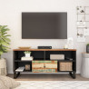 Mueble de TV madera reciclada madera contrachapada 100x33x46cm 1