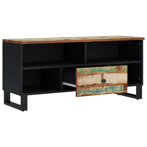 Mueble de TV madera reciclada madera contrachapada 100x33x46cm M 3