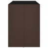 Mesa alta bar superficie vidrio ratán PE marrón 145x80x110 cm 4