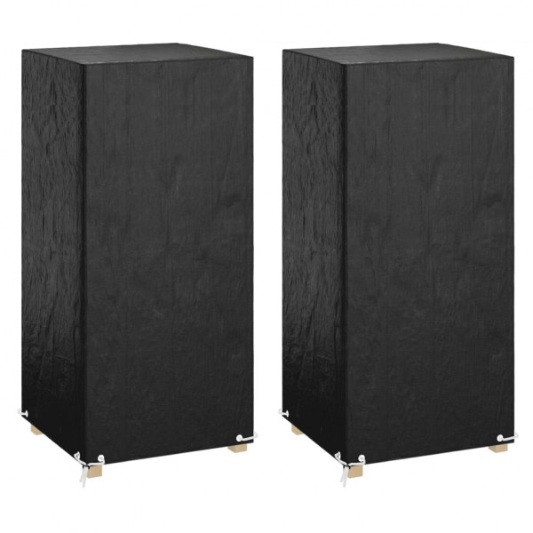 Fundas sillas jardín 2 uds 8 ojales polietileno 75x70x140 cm D