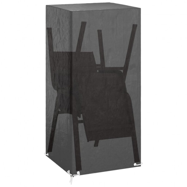 Fundas sillas jardín 2 uds 8 ojales polietileno 75x70x140 cm M 5