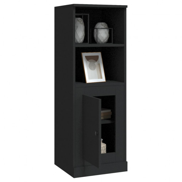 Aparador alto madera contrachapada negro 36x35.5x103.5 cm M 5
