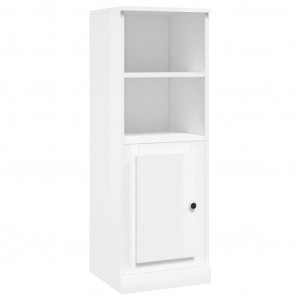 Aparador madera contrachapada blanco brillo 36x35.5x103.5 cm H