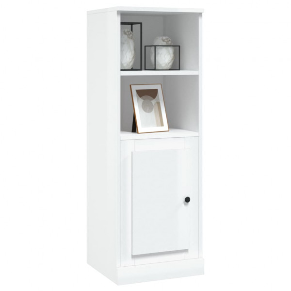 Aparador madera contrachapada blanco brillo 36x35.5x103.5 cm M 4
