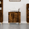 Armario de lavabo madera contrachapada roble ahumado 58x33x60cm 1