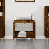 Armario de lavabo madera contrachapada roble ahumado 58x33x60cm 3