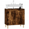 Armario de lavabo madera contrachapada roble ahumado 58x33x60cm 4