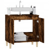 Armario de lavabo madera contrachapada roble ahumado 58x33x60cm 5