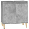 Armario de lavabo madera contrachapada gris hormigón 58x33x60cm 2