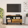 Mueble de TV madera mango y madera contrachapada 80x33x46 cm 1