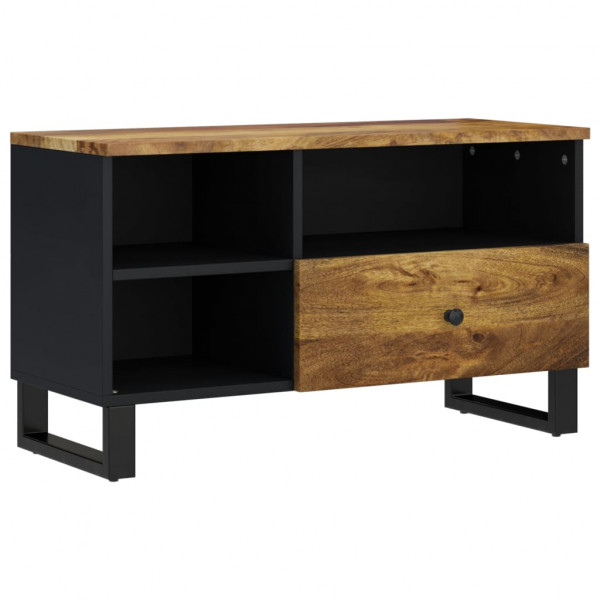 Mueble de TV madera mango y madera contrachapada 80x33x46 cm M 2