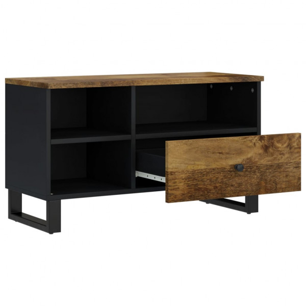 Mueble de TV madera mango y madera contrachapada 80x33x46 cm M 3