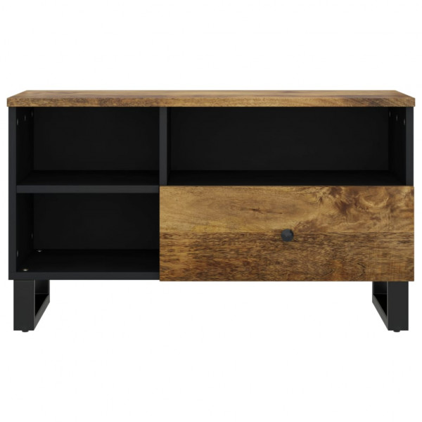 Mueble de TV madera mango y madera contrachapada 80x33x46 cm M 4