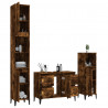 Set de muebles baño 3 pzas madera contrachapada roble ahumado 4