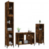 Set de muebles baño 3 pzas madera contrachapada roble ahumado 3