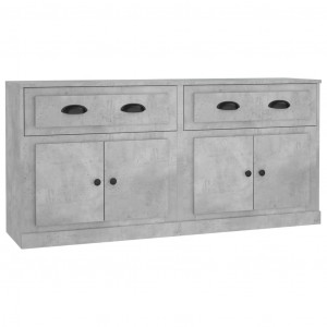 Aparadores 2 pcs derivados de madeira cinzento cimento H