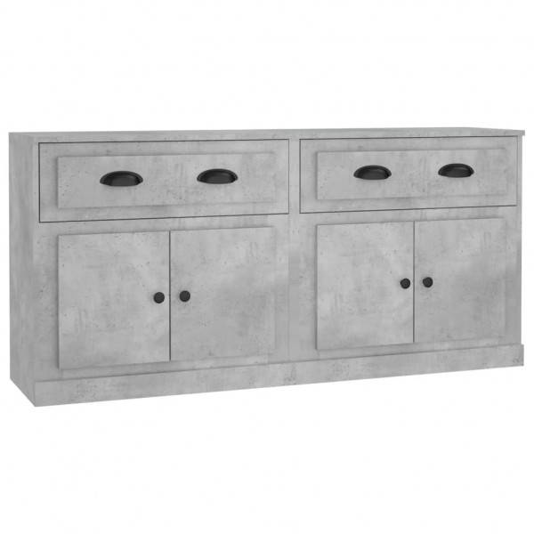 Aparadores 2 pcs derivados de madeira cinzento cimento M 2