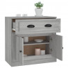Aparador de madera contrachapada gris Sonoma 70x35.5x67.5 cm 5