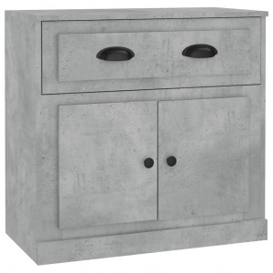 Aparador de madera contrachapada gris hormigón 70x35.5x67.5 cm H