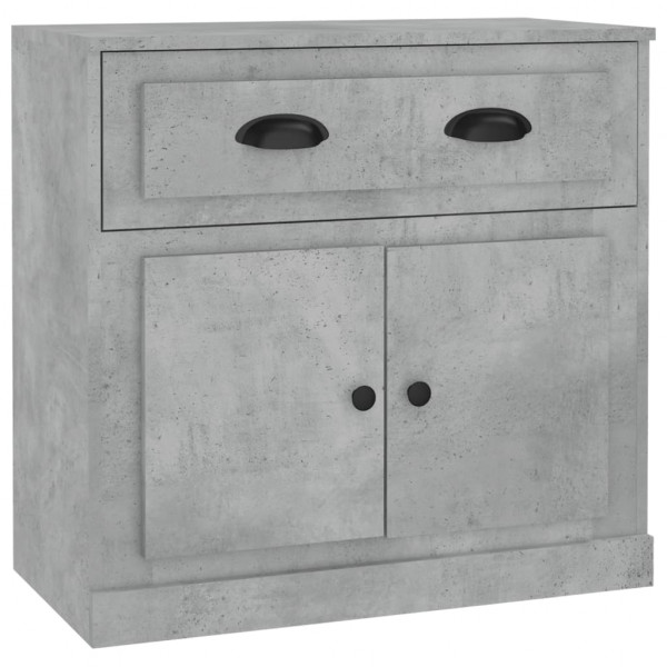 Aparador de madera contrachapada gris hormigón 70x35.5x67.5 cm M 2