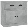 Aparador de madera contrachapada gris hormigón 70x35.5x67.5 cm 2
