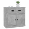 Aparador de madera contrachapada gris hormigón 70x35.5x67.5 cm 4