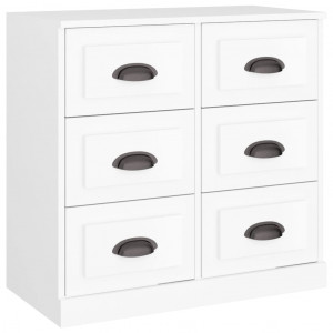 Aparador de madera contrachapada blanco 70x35.5x67.5 cm H